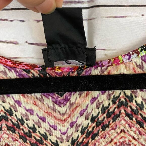 Vintage Lord & Taylor Maxi Dress Chevron Multi Size Small - Picture 4 of 12